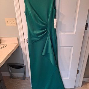 Long emerald green gown
